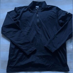 Nike Golf Black Quarter-Zip Training Top with White Swoosh